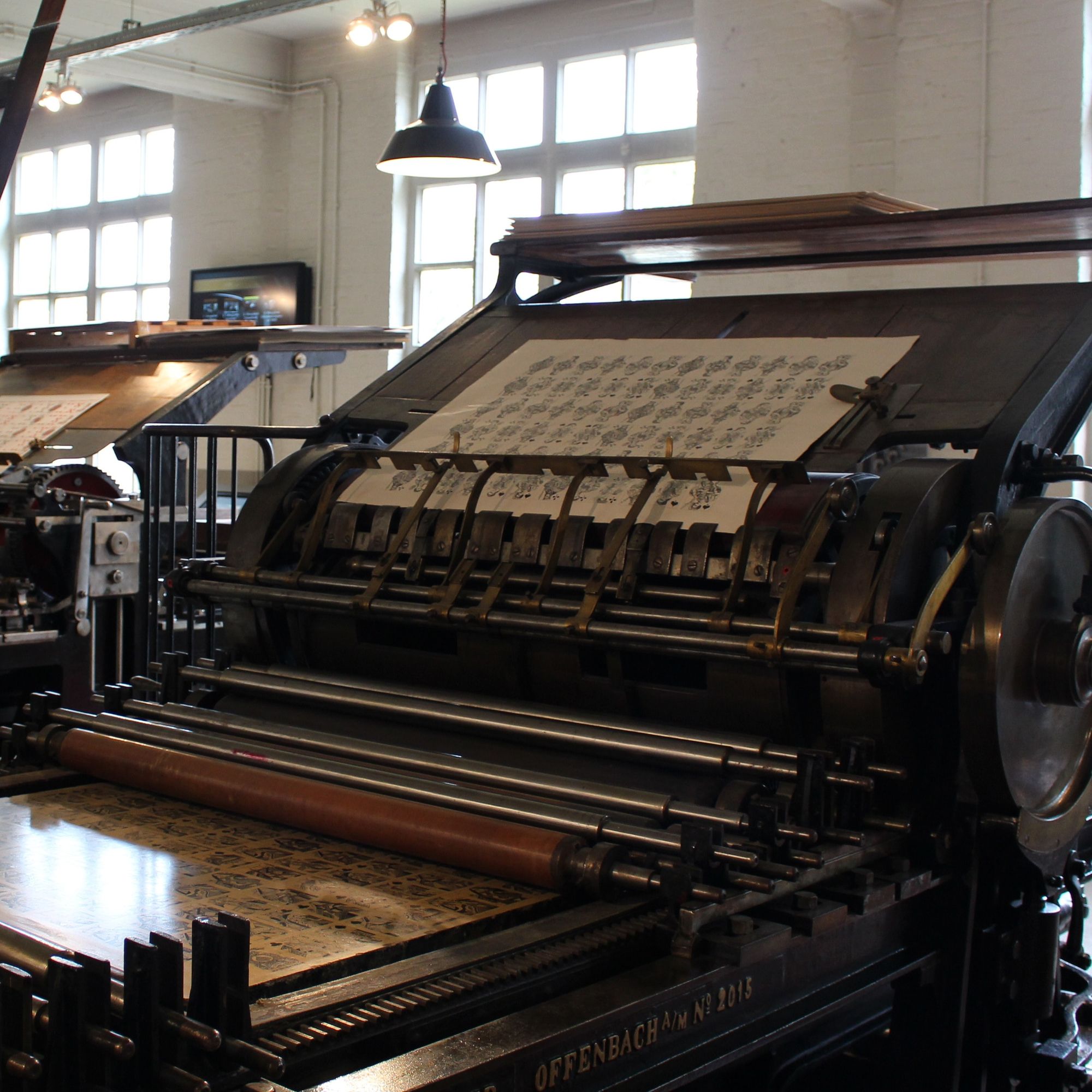 Historic printing machine