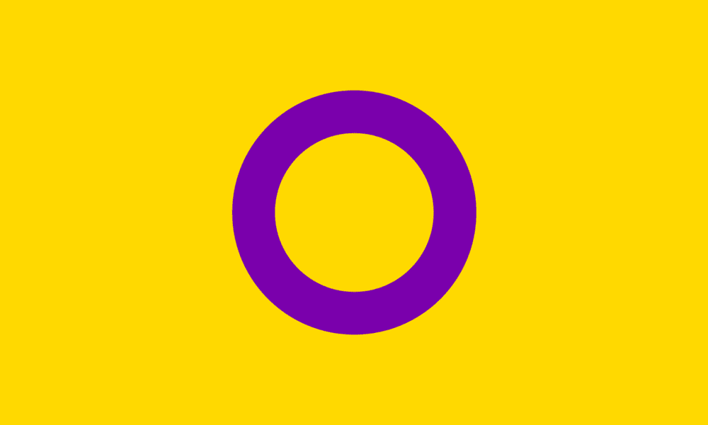 Purple circle on a yellow background