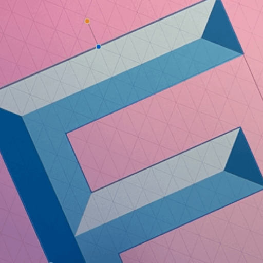 Create a beveled letter with Vectornator