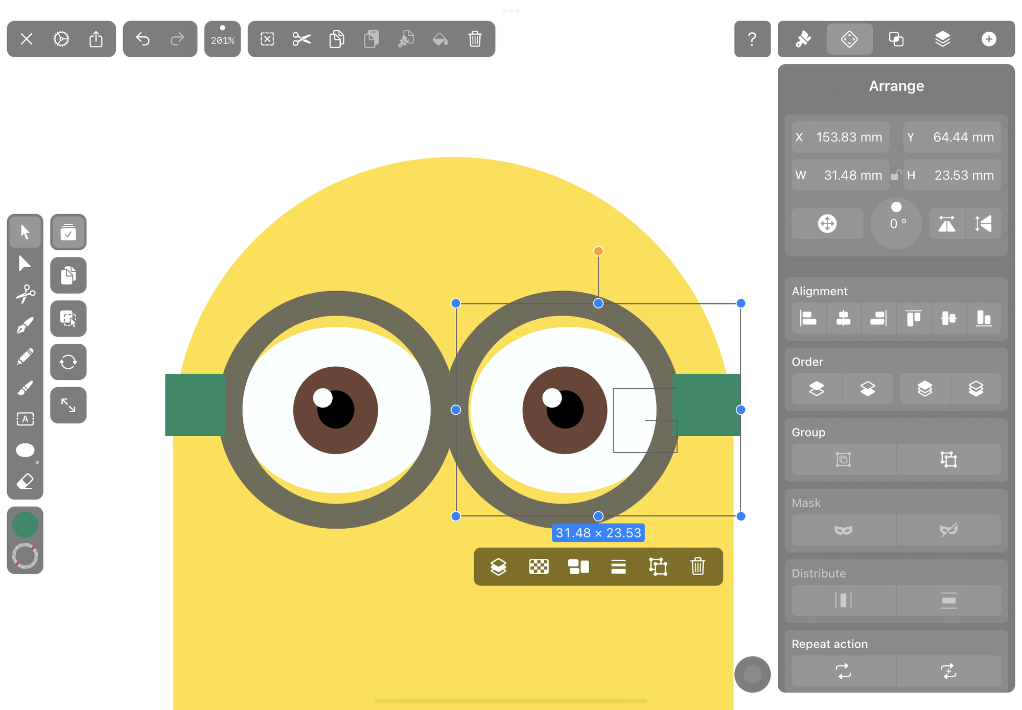 How to draw a minion face