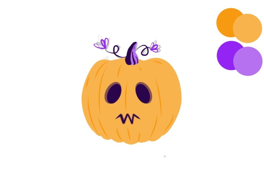 How to draw nature a pumpkin | Vectornator