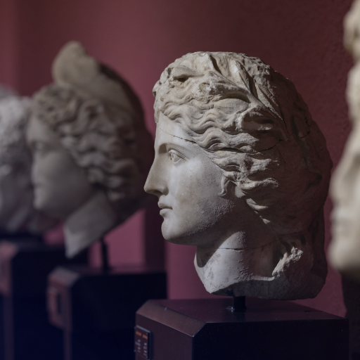 Greek head sculptures 