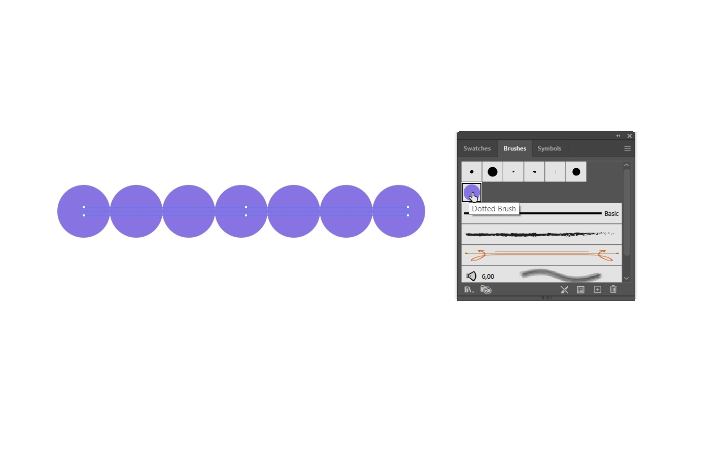 Design app UI with purple circles