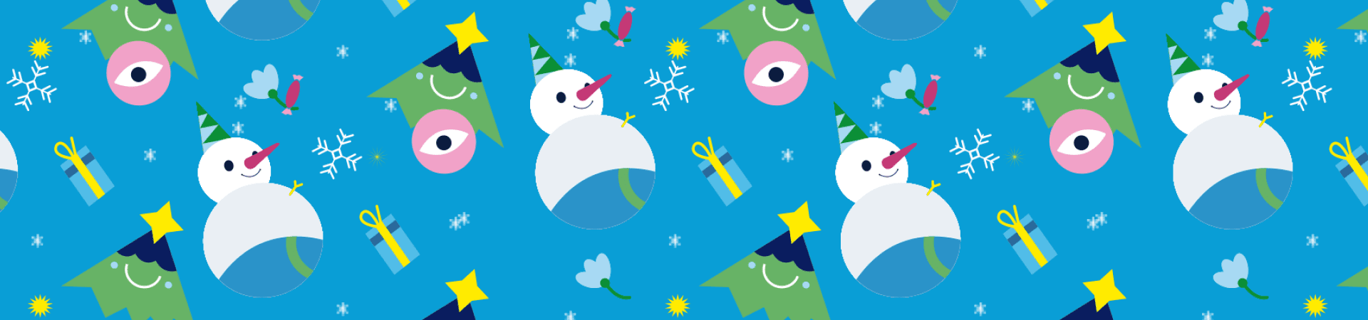 Christmas pattern on a blue background | Vectornator