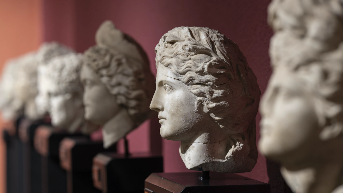 Greek head sculptures 